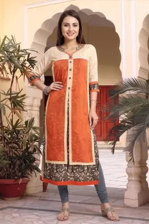 Rust Layered Long Tunic for Women - photo 1