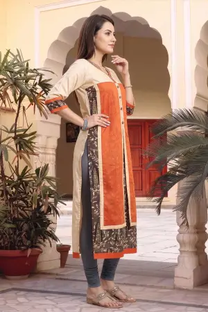 Rust Layered Long Tunic for Women - photo 2