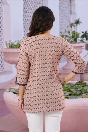 Pretty Pastel Cheeku Rayon Round Neck Short Kurti - photo 4
