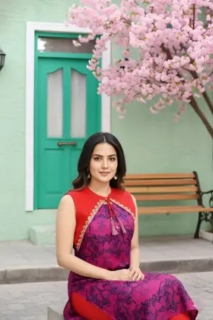 Wine Purple Jacket Style Printed Cotton Kurti - photo 5