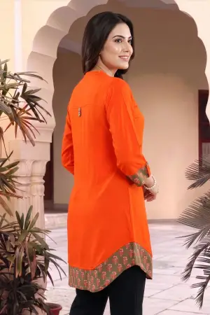 Rayon Designer Embroidery Tunic for Women - photo 2